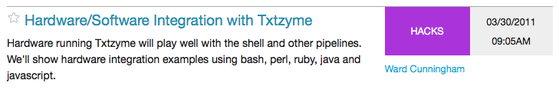 Txtzyme Talk at Open Source Bridge